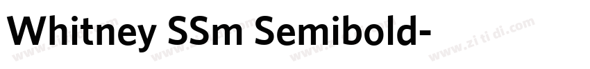Whitney SSm Semibold字体转换